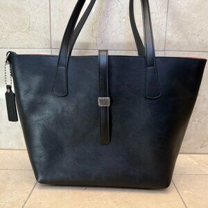 James Avery Black Smooth Leather Tote